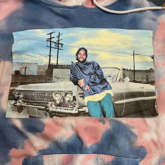Bioworld Boyz N the Hood Tie-Dye Hoodie - Ice Cube Graphic, Size Large - Picture 3 of 8
